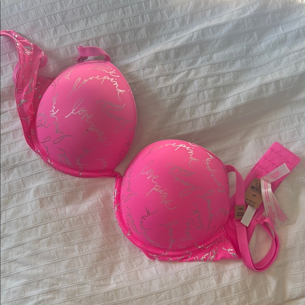 NWT Victorias Secret Hot Pink 38D PushUp Bra